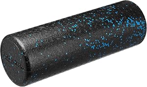 Amazon Basics High Density Foam Roller for Exercise and Recovery, 18 Inches, Blue Speckled